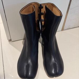 Maison Martin Margiela Dark Leather Split-Toe Boots